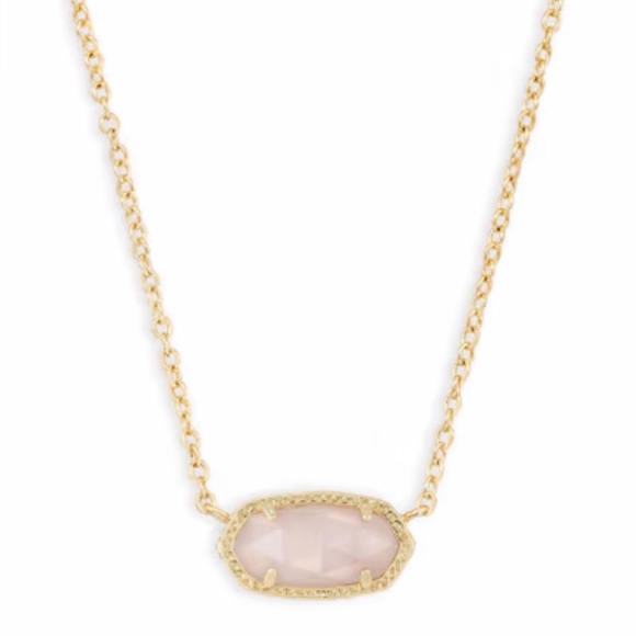 Kendra Scott Jewelry - Kendra Scott Elisa Gold Pendant Rose Quartz Necklace